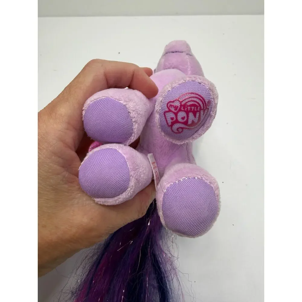 My Little Pony Twilight Sparkle TY Beanie Babies Unicorn Pegasus Purple Plush 8”